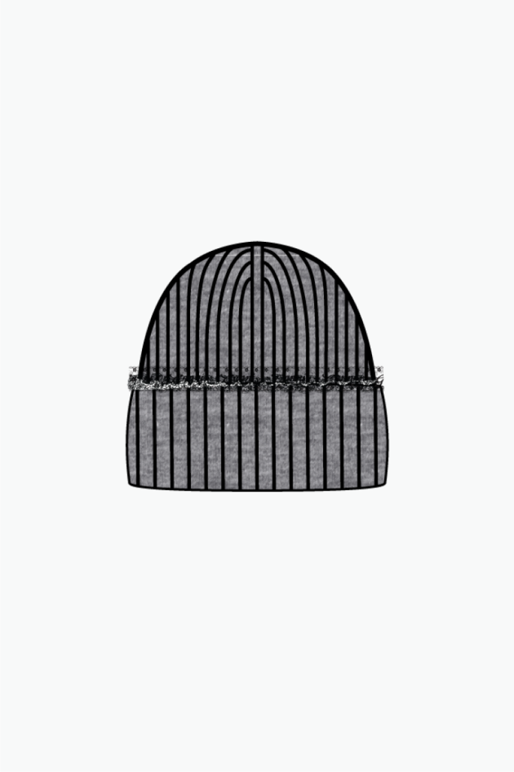 Compact Wool Lace Beanie - Phantom