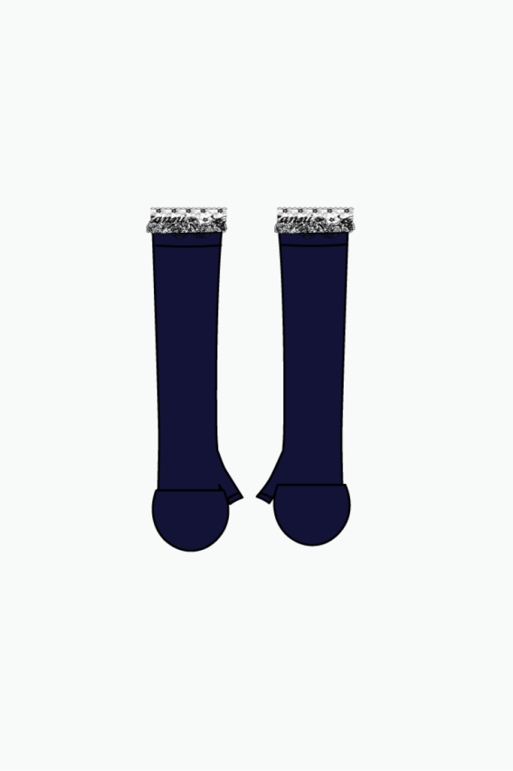 Compact Wool Lace Mittens - Sky Captain