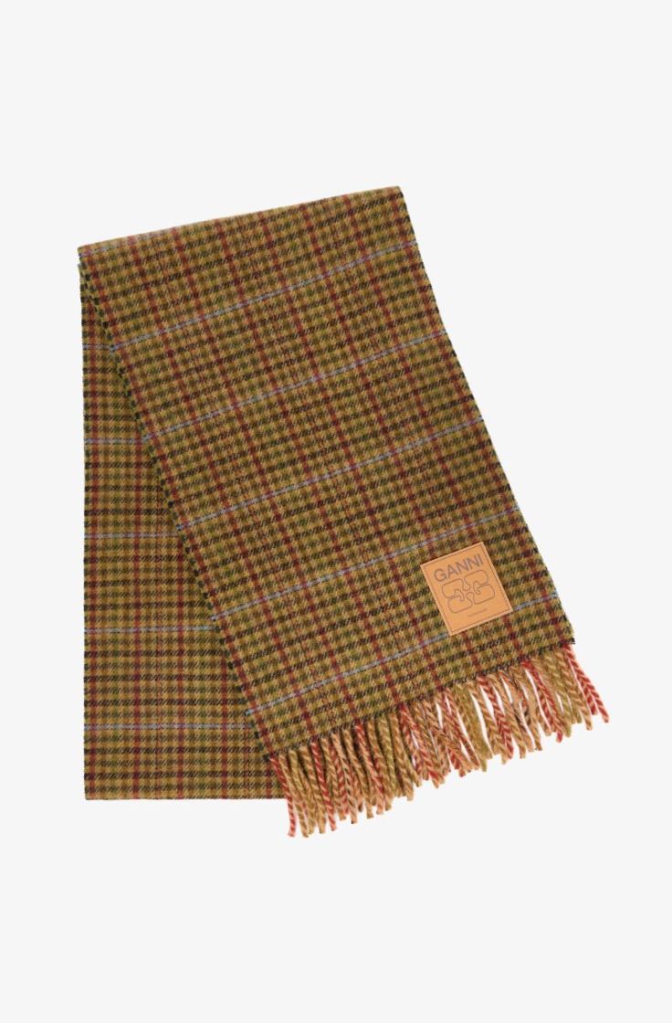 Compact Wool Scarf  Mini Check - Multicolour