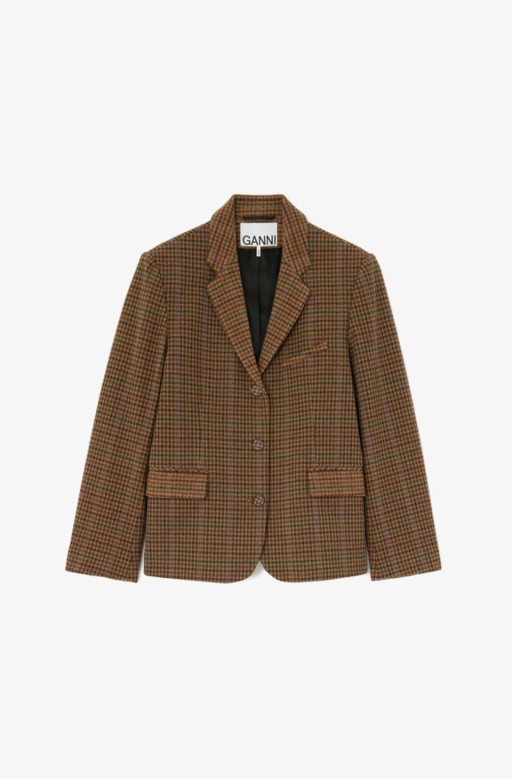 Heavy Check Twill Blazer - Multicolour