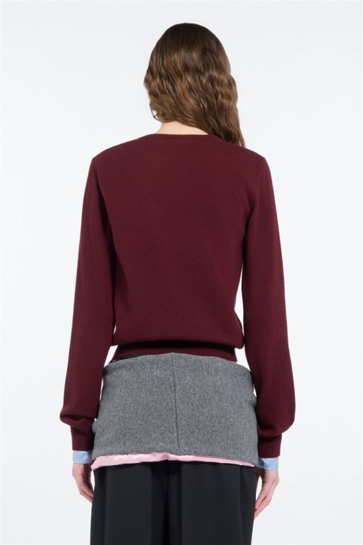 Knitted Cardigan 4469 Bordeaux