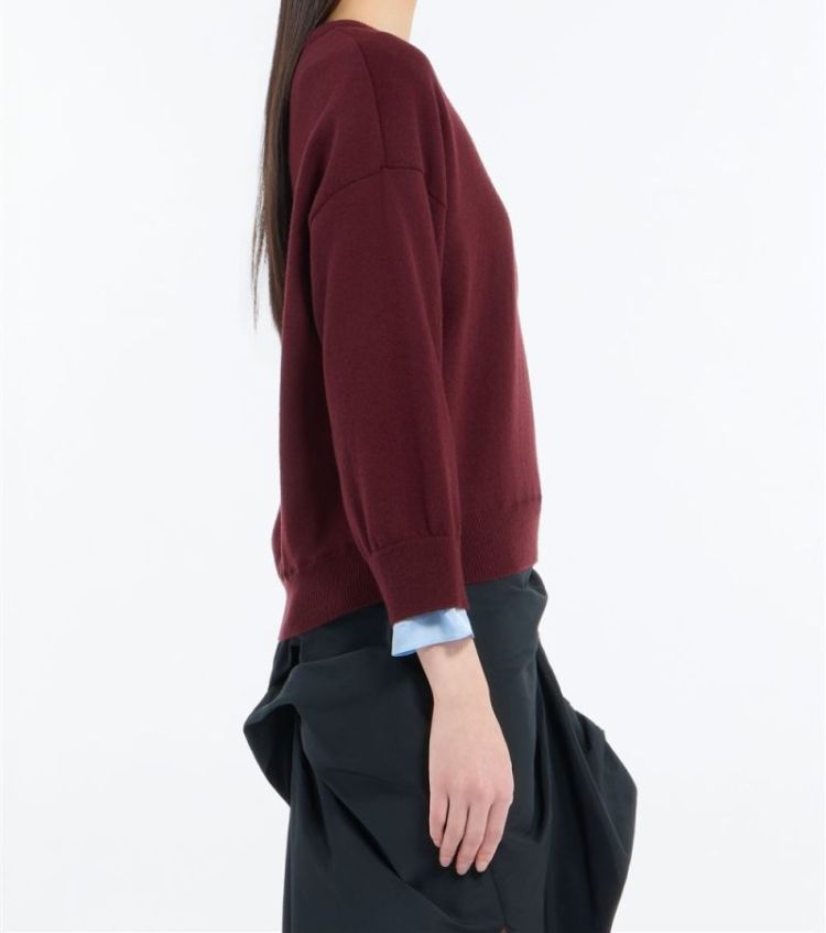 Round Neck Knitted 4469 Bordeaux