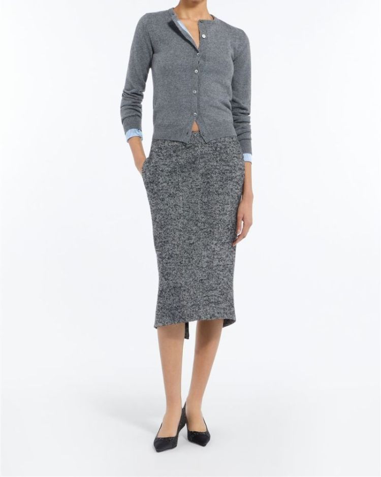 Round Neck Knitted 8995 Melange Gr