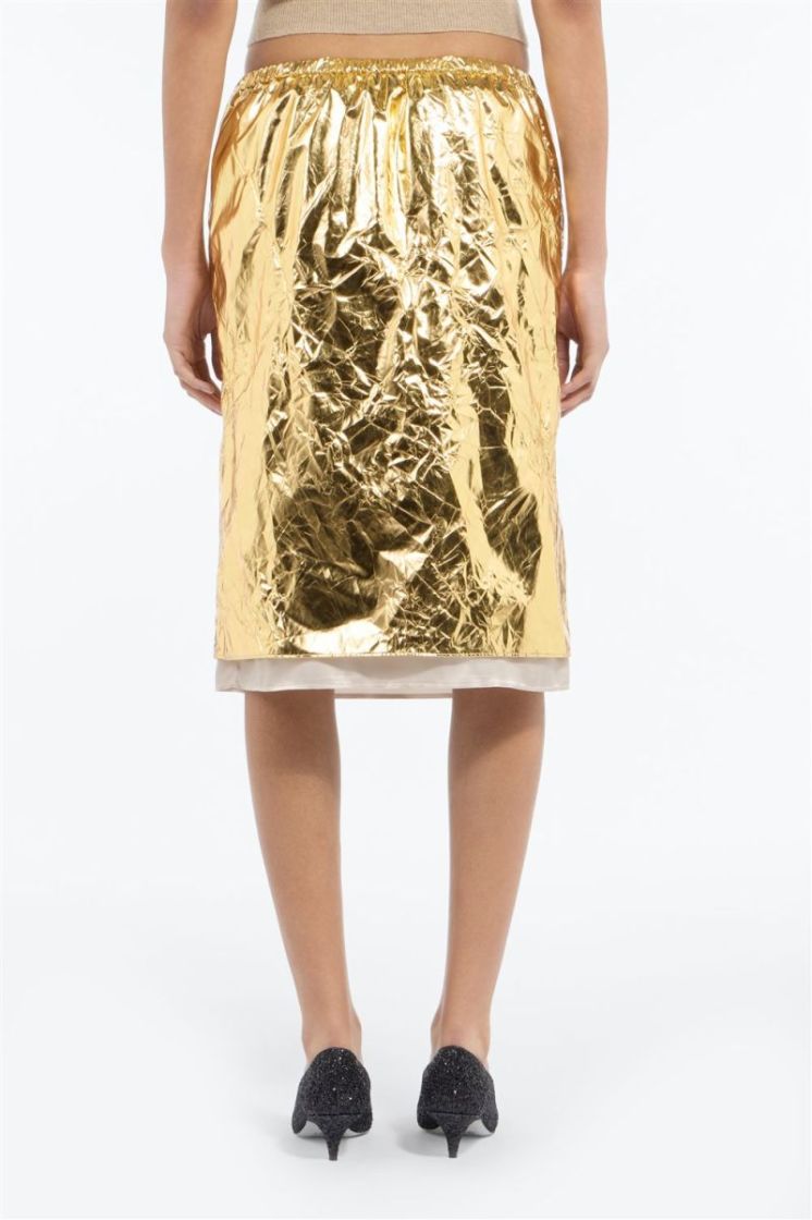 Woven  Skirt M301 Giallo/Oro