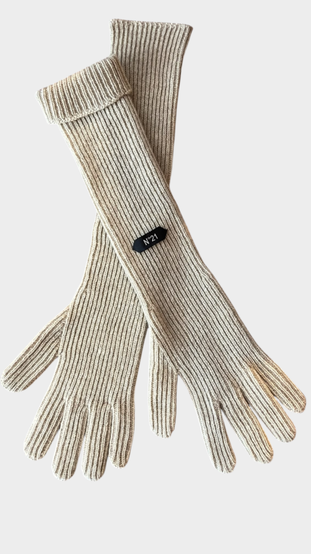 Knitted Gloves 1909 Beige Mix