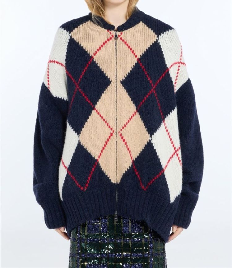 Knitted Blouson Jacket 6689 Classic Bl