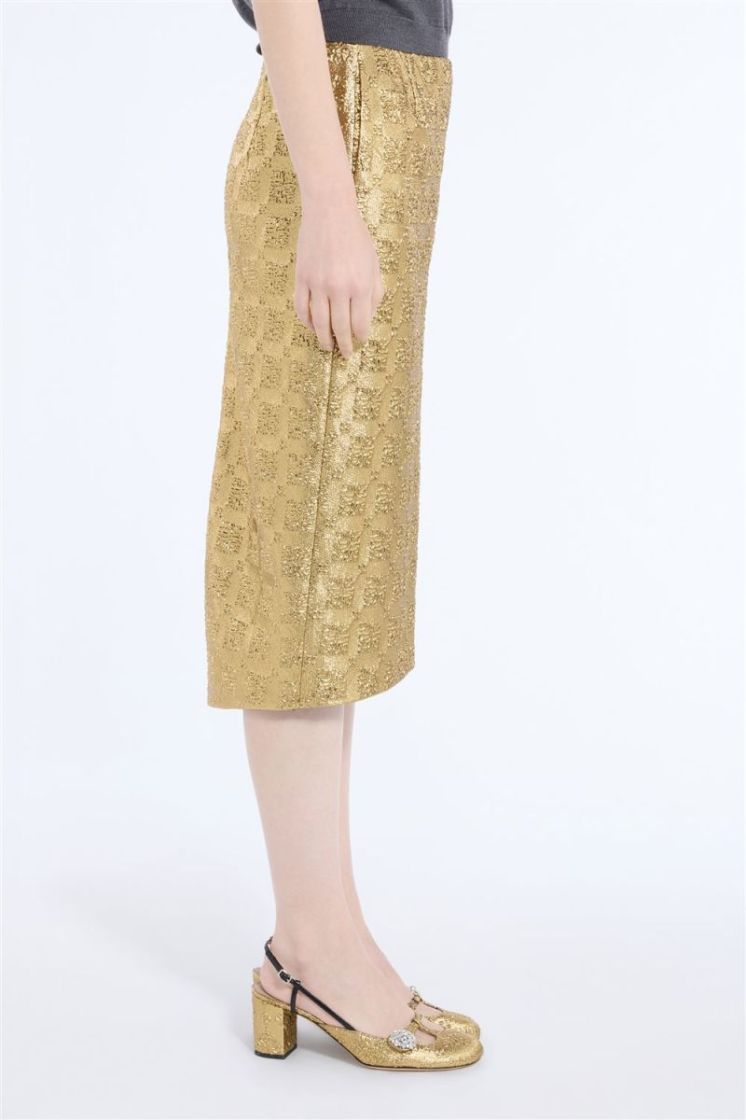 Woven  Skirt M301 Giallo/Oro