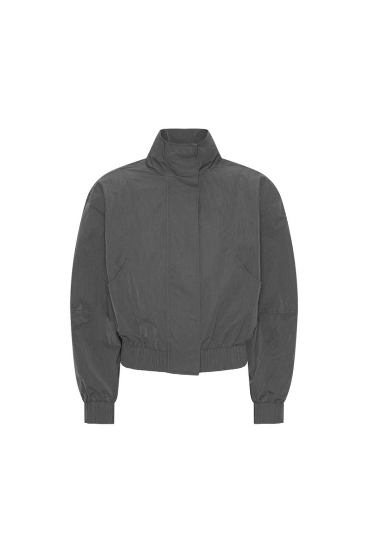 CRISPY TRACK JACKET - GRAY PINSTRIP