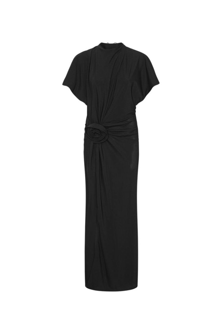 MAXI SLIT DRESS - BLACK