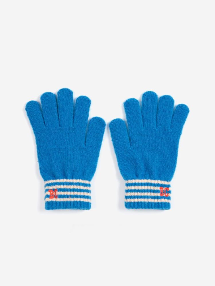 Bobo Choses knitted gloves 451 LIGHT BLUE