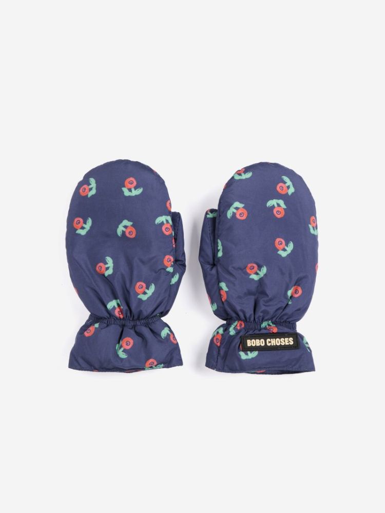 Stamp Bloom all over mittens 411 NAVY BLUE
