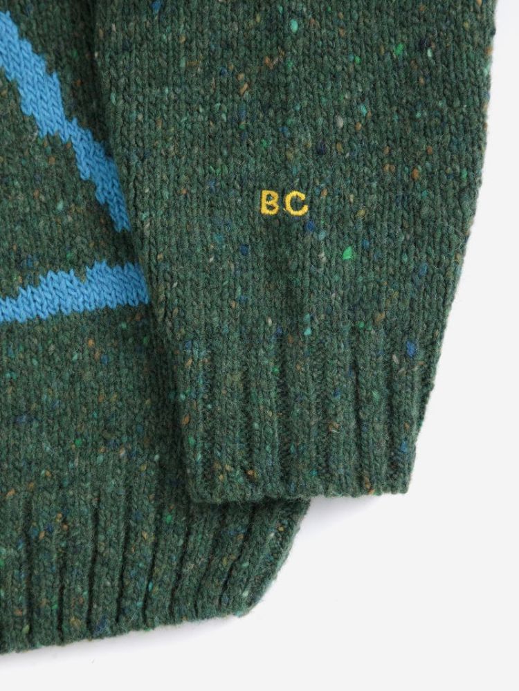 Pixel Abduction jacquard jumpe 360 DARK GREEN