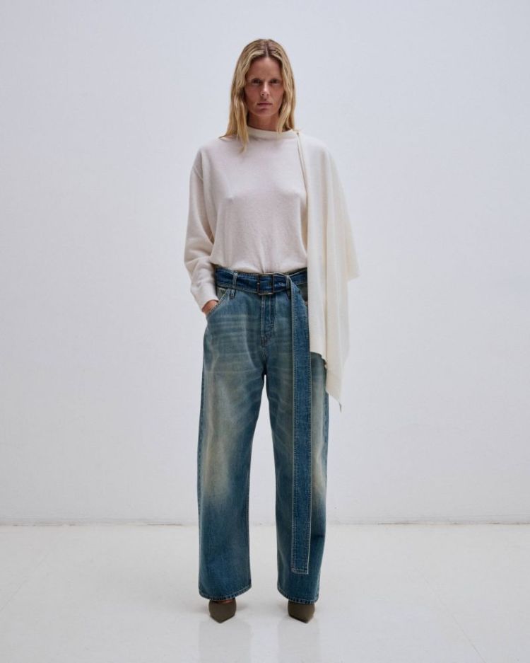 DALILA DENIM BELT - SAND WASH