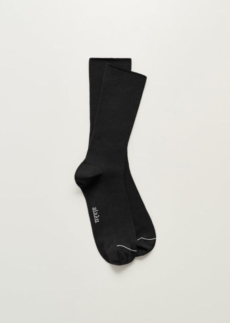 Cotton Rib Socks I - Black