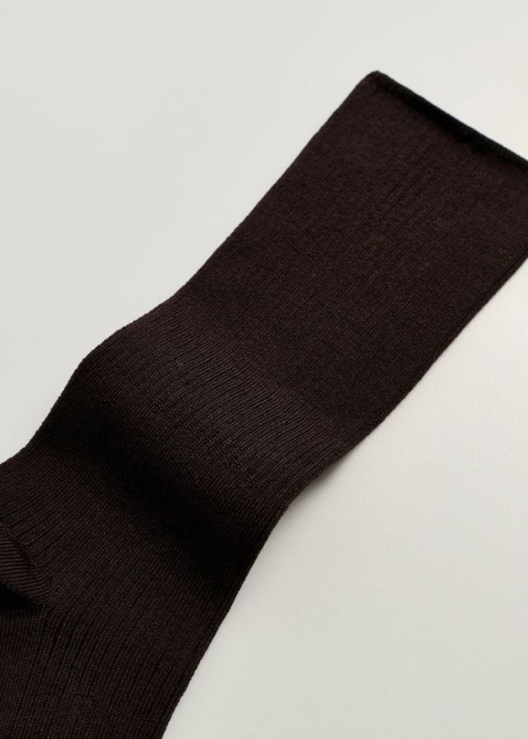 Cotton Rib Socks I - Chocolate