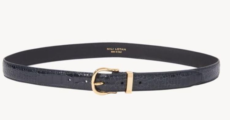 LOUISE BELT - BLACK W/SHINY