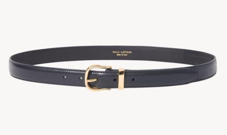 LOUISE BELT - BLACK W/SHINY