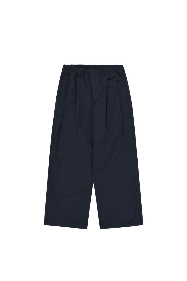 TWO TUCK WIDE CN PANTS - NAVY