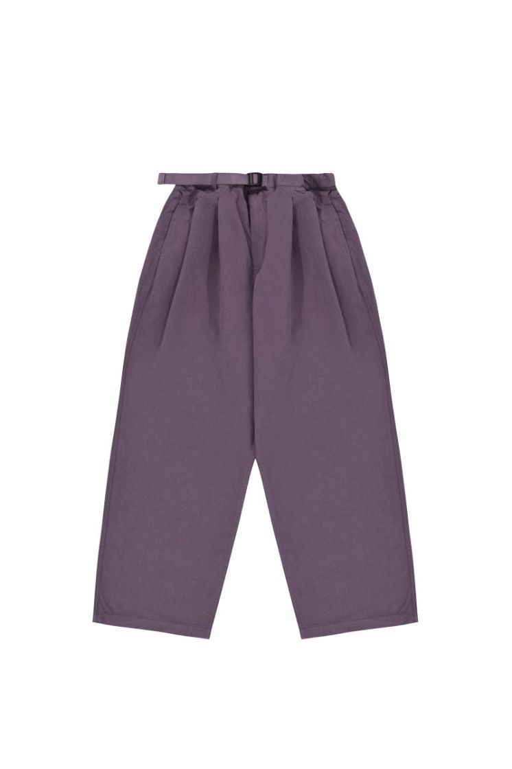 TWO TUCK WIDE PANTS - PURPLE