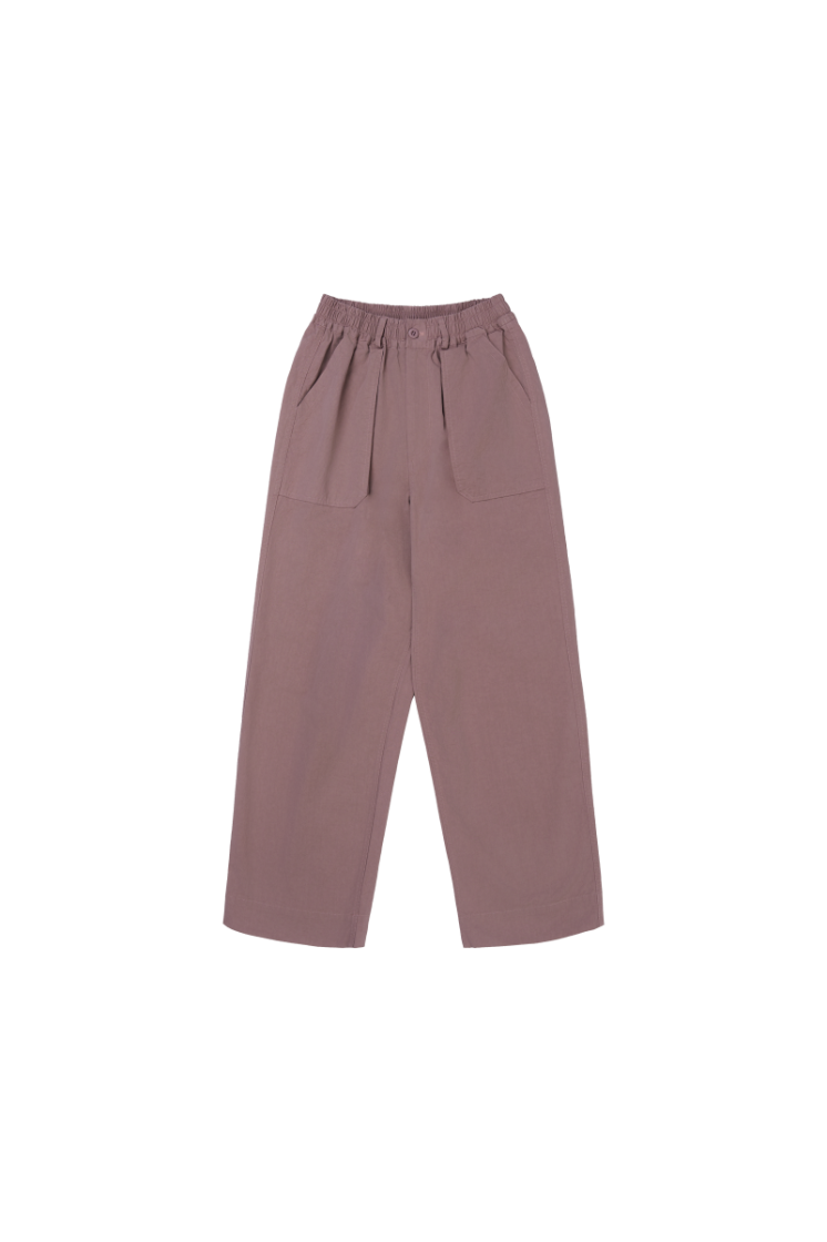 ONE TUCK WIDE FATIGUE PANTS - LIGHT PINK