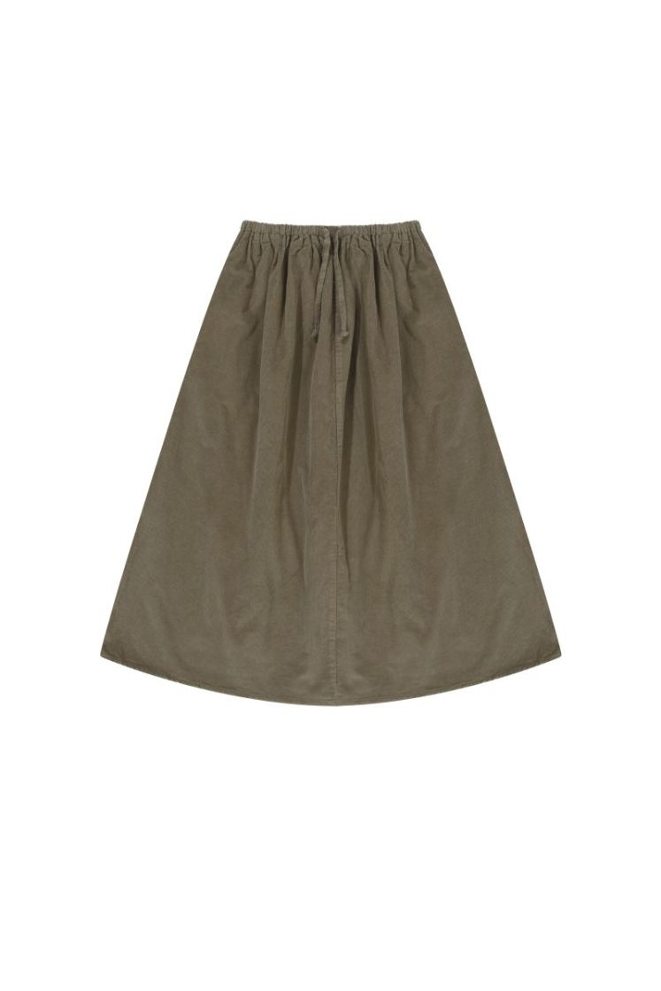 CORDUROY FLARE SKIRT - BEIGE