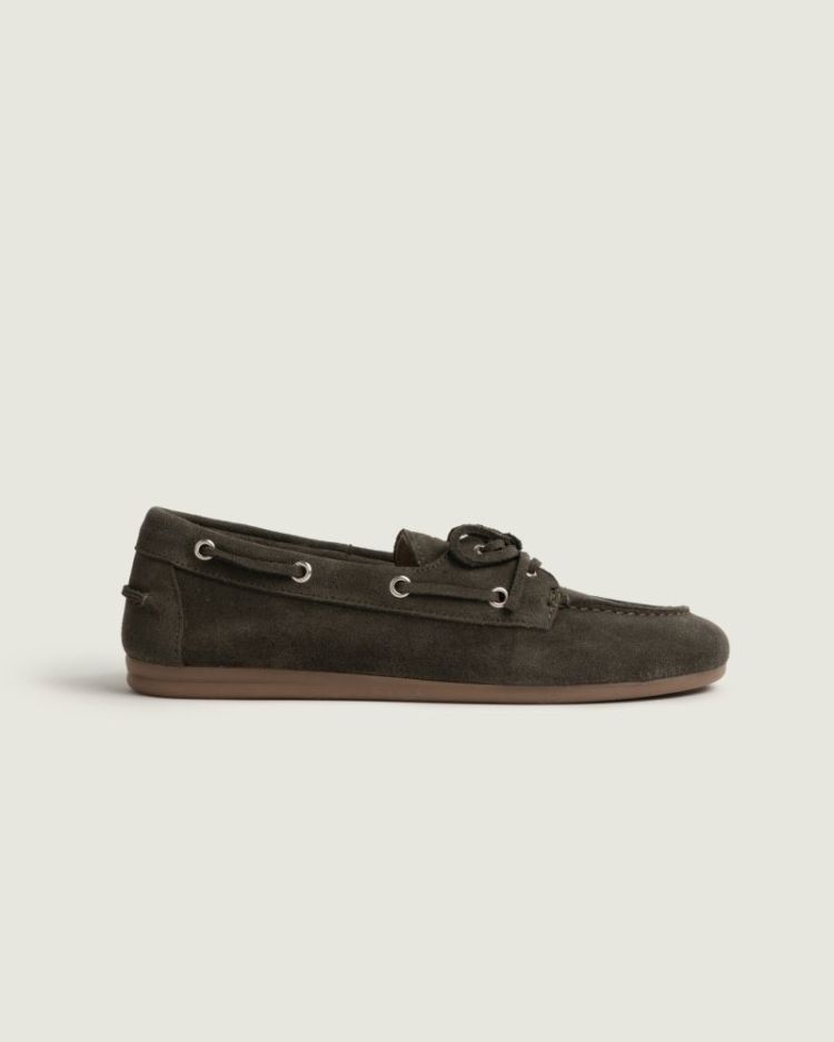 Boat Loafer - Suede 154 Forest Khak
