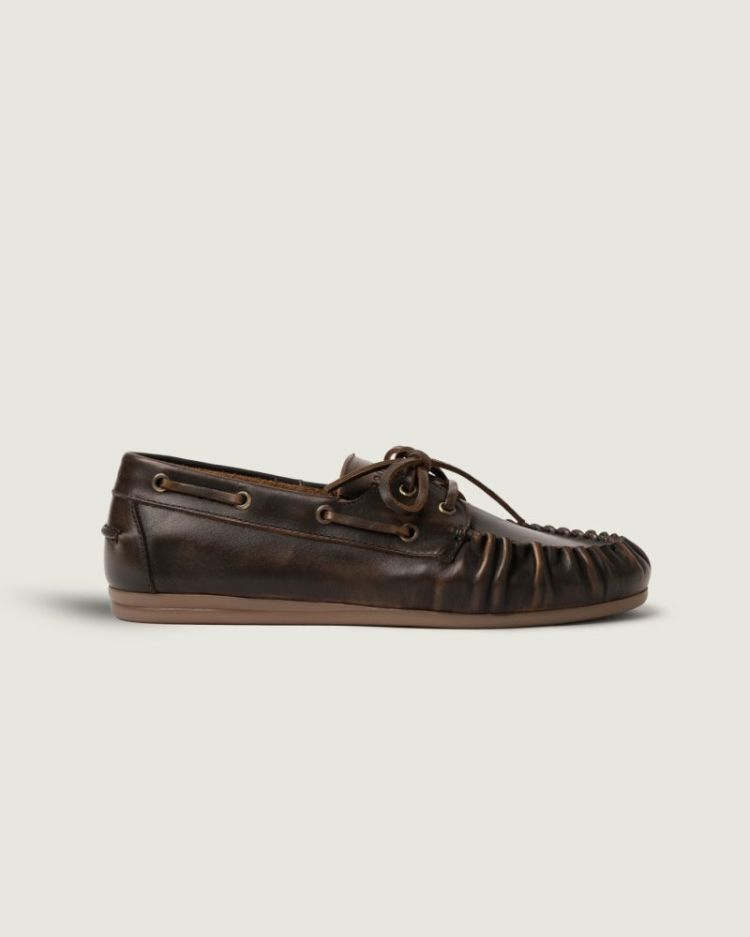 Boat Loafer Wrinkle - Brushed 205 Coffee