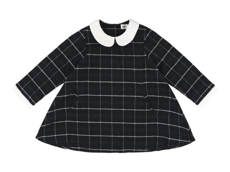 dress with white collar - bleu