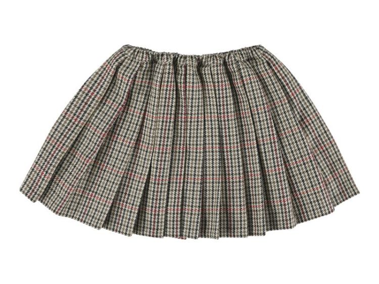 skirt with pleats - beige
