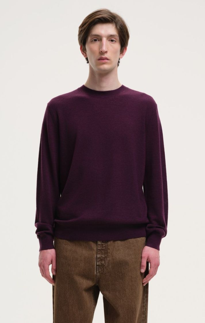 Lightweight Crew Knit - Deep Purple