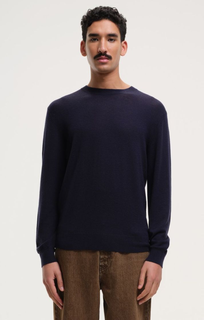 Lightweight Crew Knit - Navy