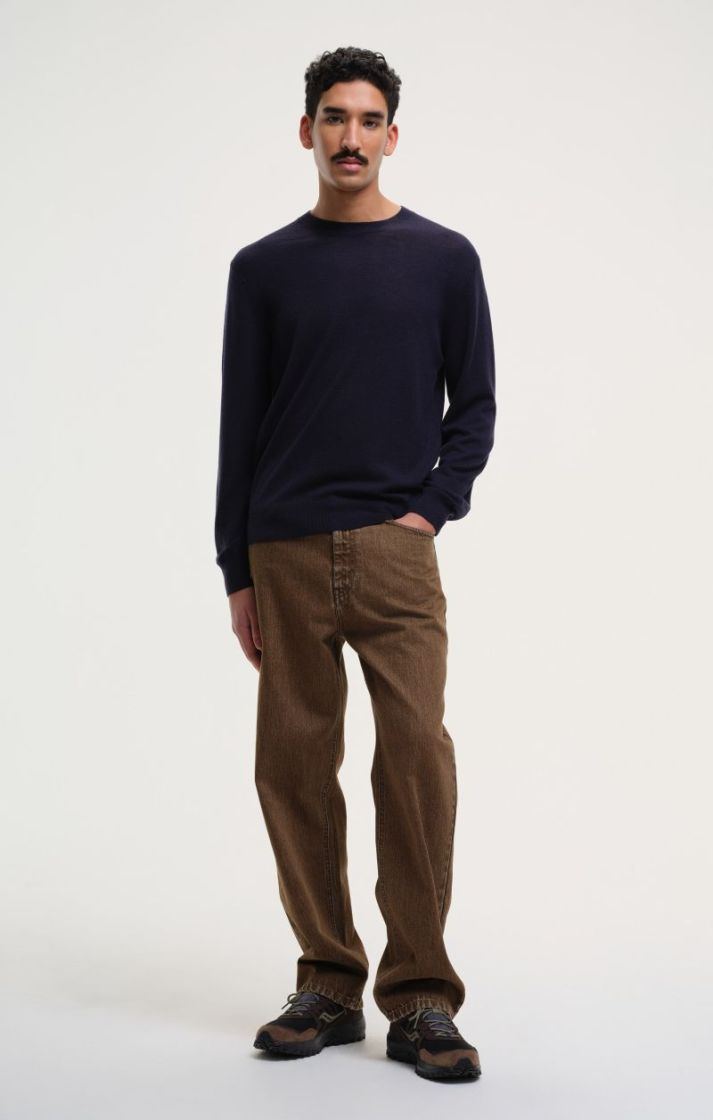 Lightweight Crew Knit - Navy