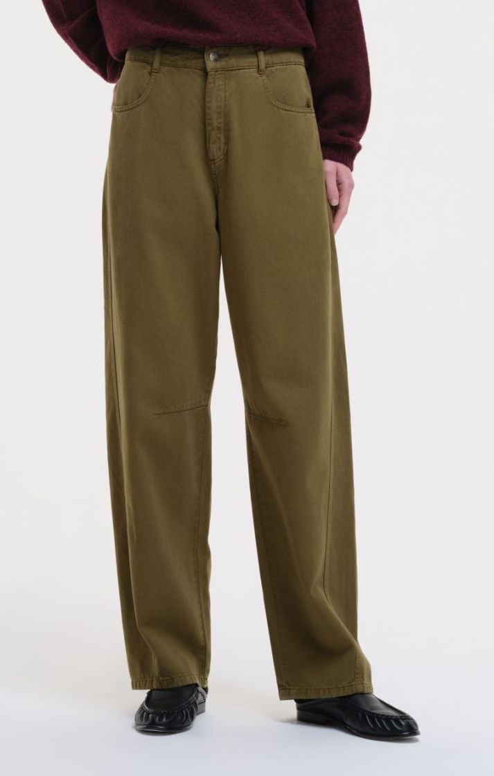 Barel Fit Pants - Khaki
