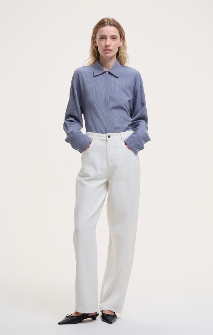 Barel Fit Pants - Off-white