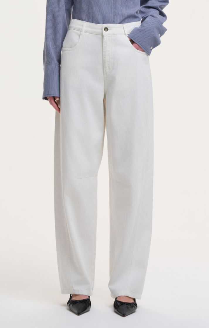 Barel Fit Pants - Off-white