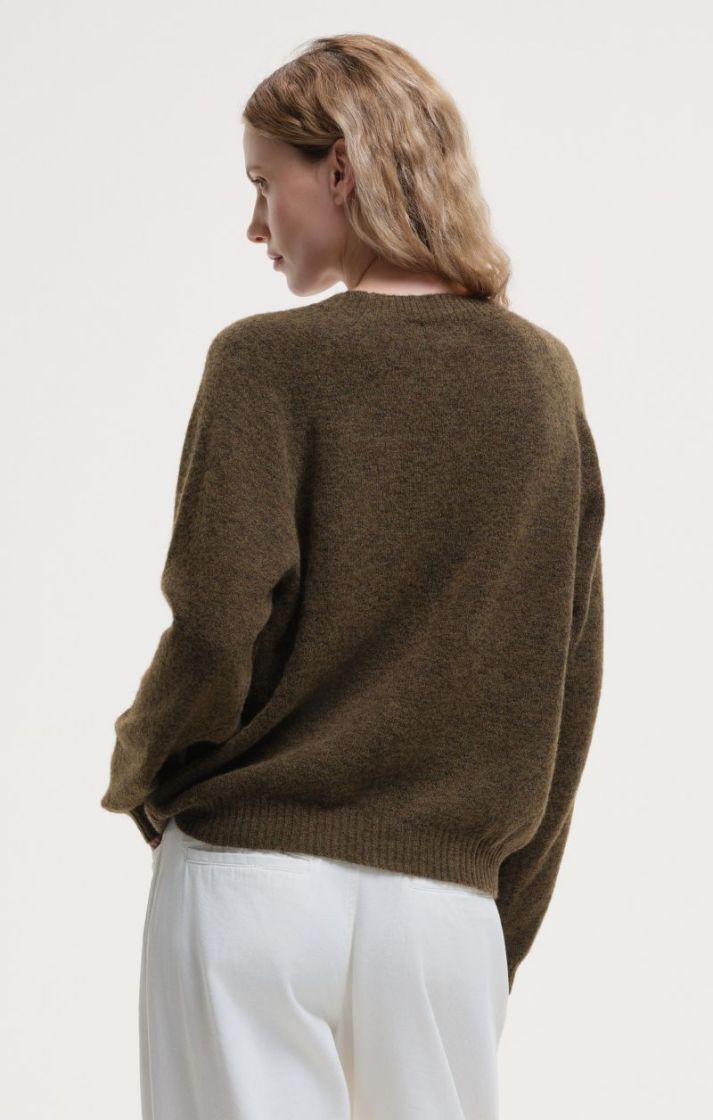 C-neck jumper - Khaki