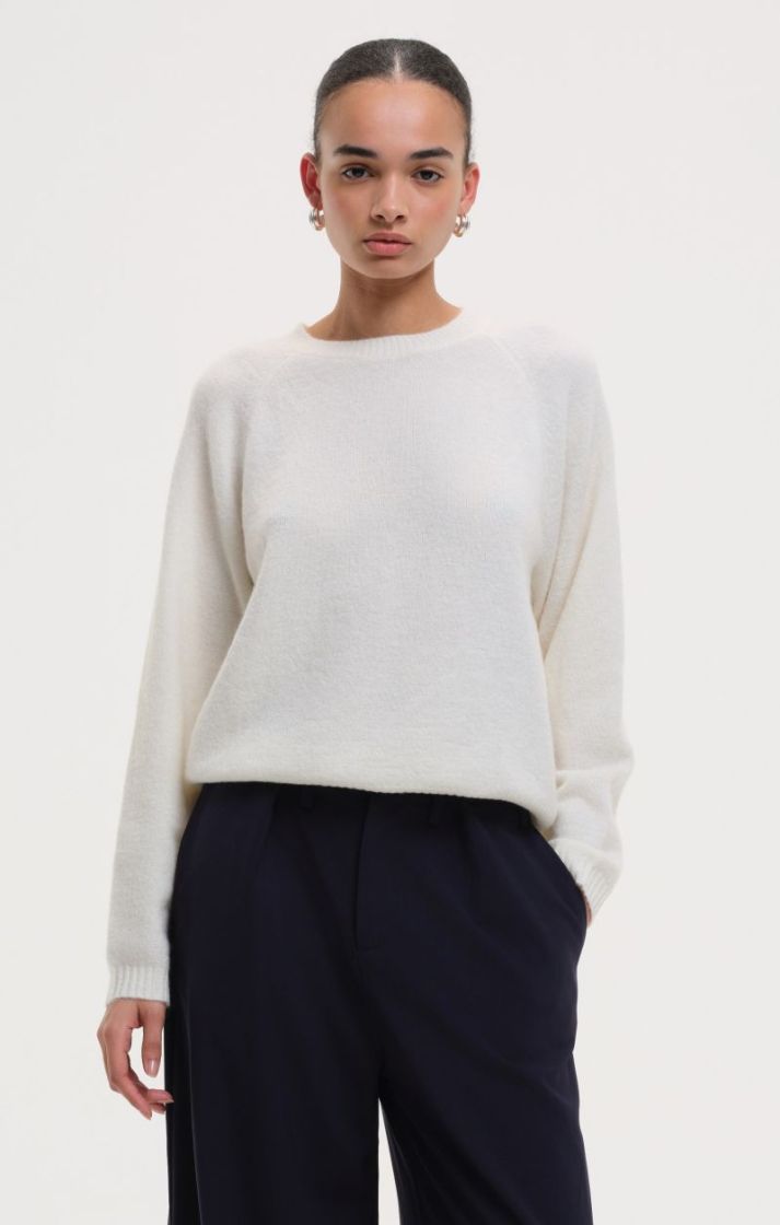 C-neck jumper - Off-white