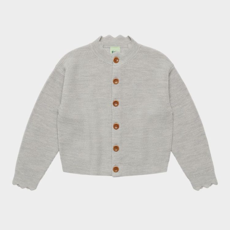 Rib Cardigan - light grey me