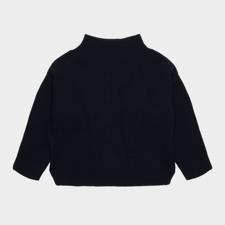 High Neck Sweater - dark navy
