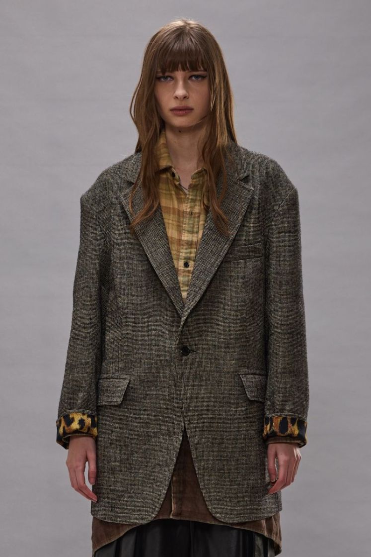 OVERSIZED RAGGED - KHAKI BLACK M