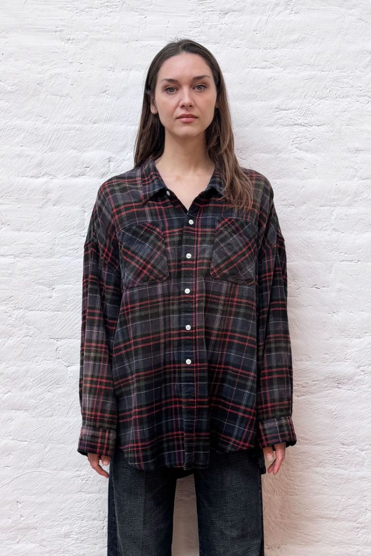 WORKSHIRT - NAVY GREEN PL
