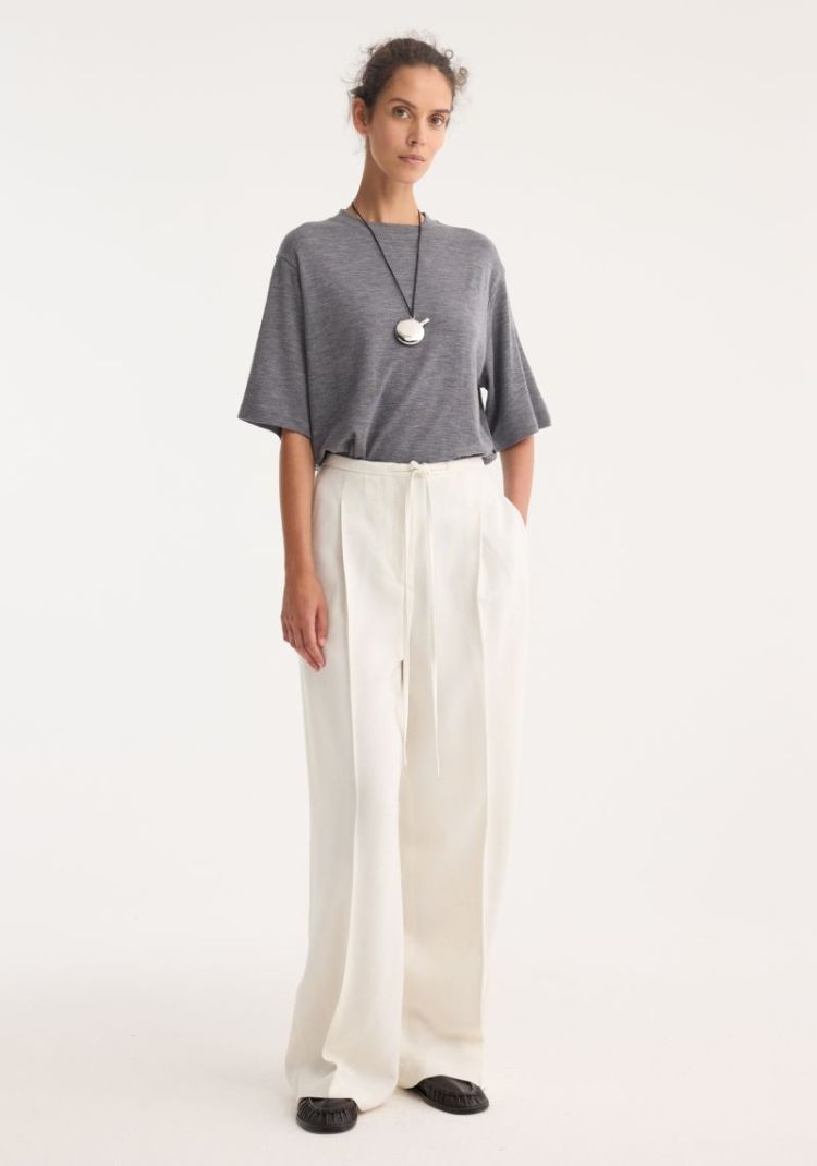 Oversized merino t-shirt 030_301 mid gre