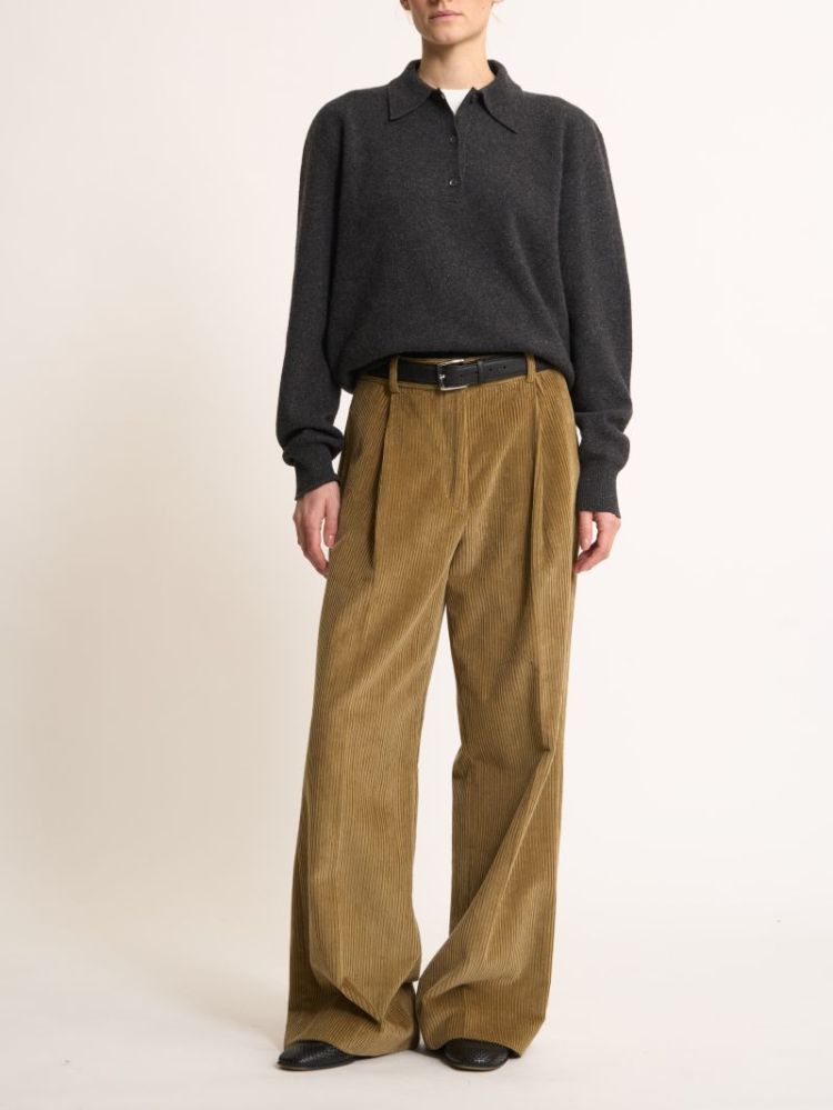 Ted - Lower waist corduroy tro 279_560 beige