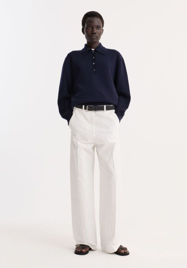 Merino wool polo 410_322 navy