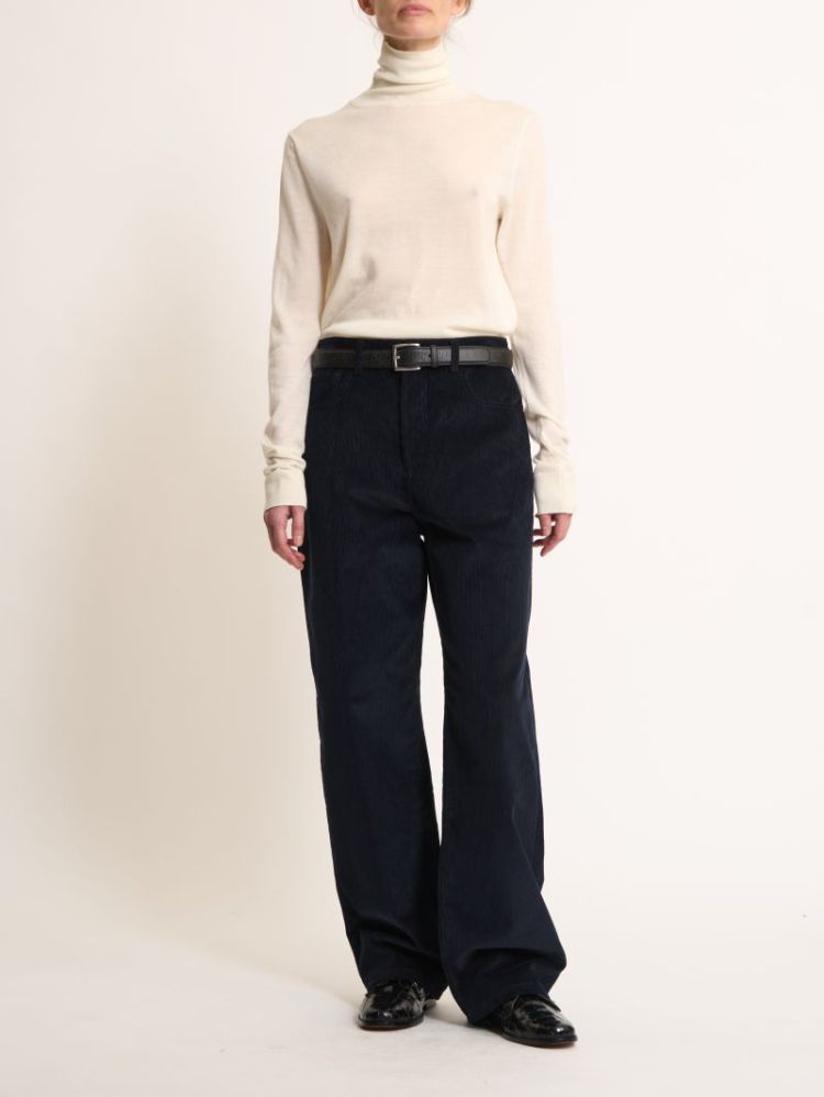 Fine-knit wool cashmere turtle 112_310 off whi