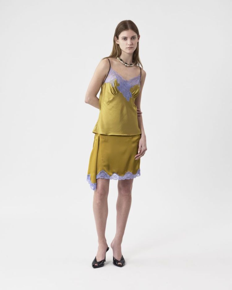 SIGNATURE LACE TOP - OCHRE/WISTERI
