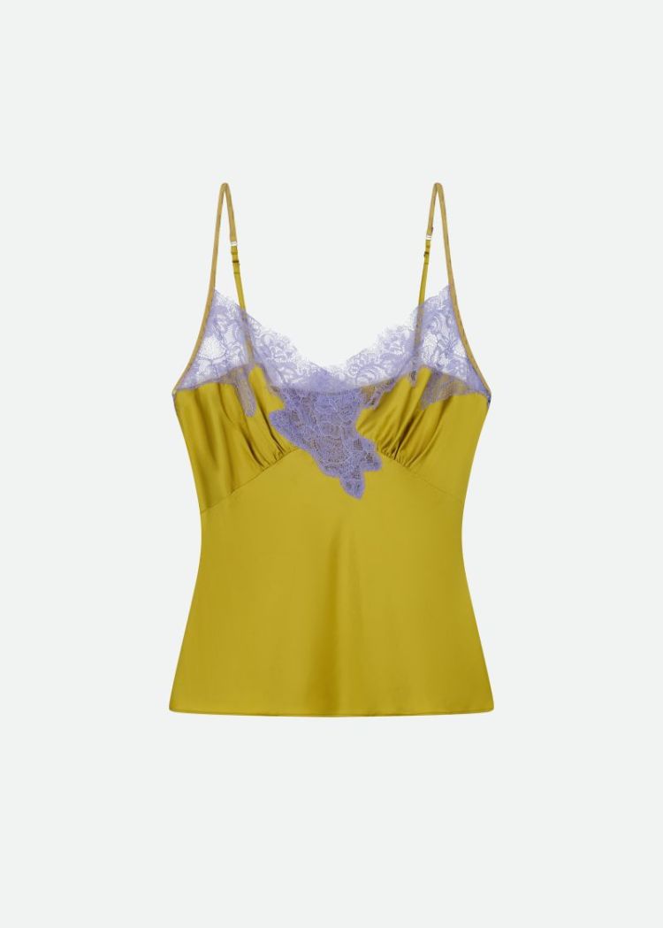 SIGNATURE LACE TOP - OCHRE/WISTERI