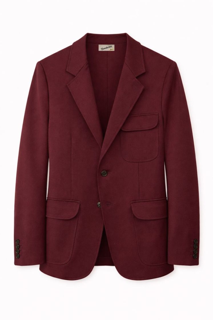 UNLINED FLAP BLAZER - REDWOOD