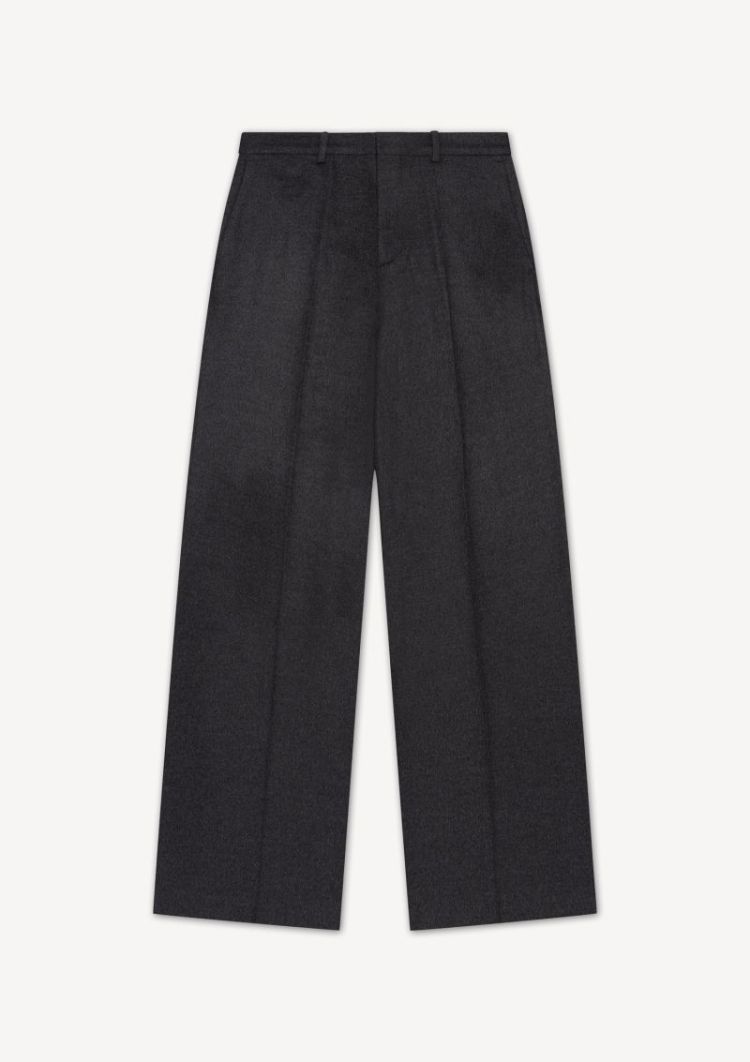 WIDE-LEG FLANNEL - CHARCOAL