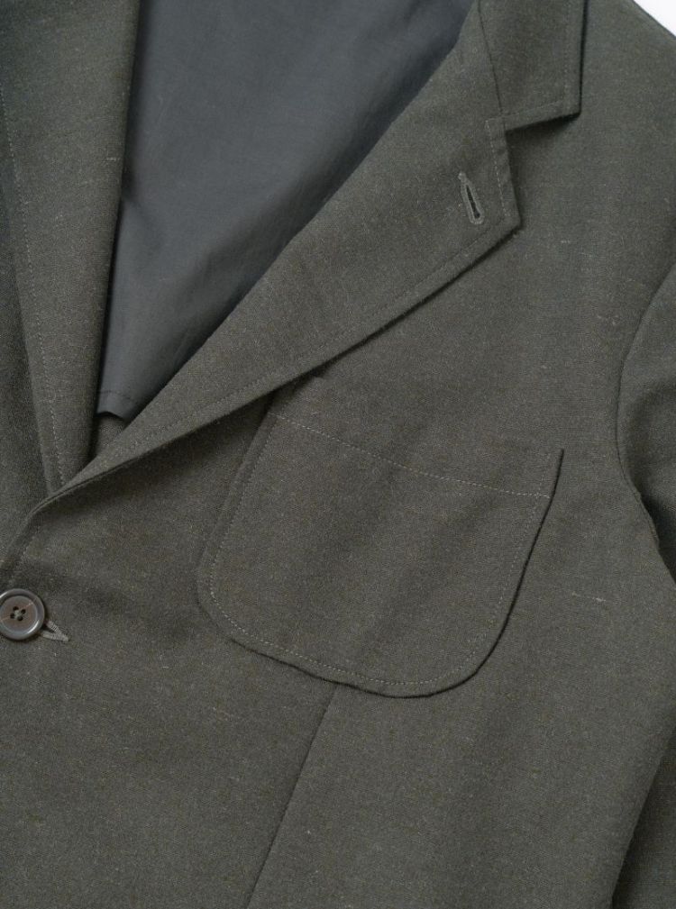TWO BUTTON JACKET - OLIVE